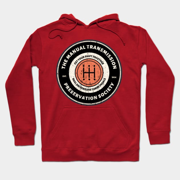 Manual Transmission Retro Style Hoodie by Draw One Last Breath Horror 